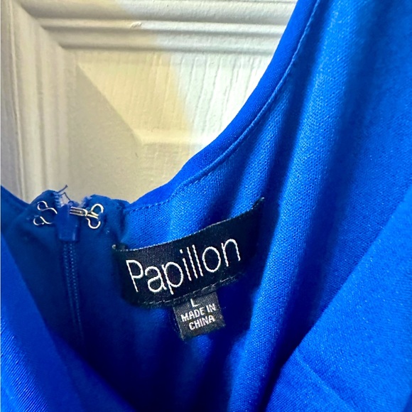 Papillon Ruche Blue Sleeveless Dress - Picture 4 of 10